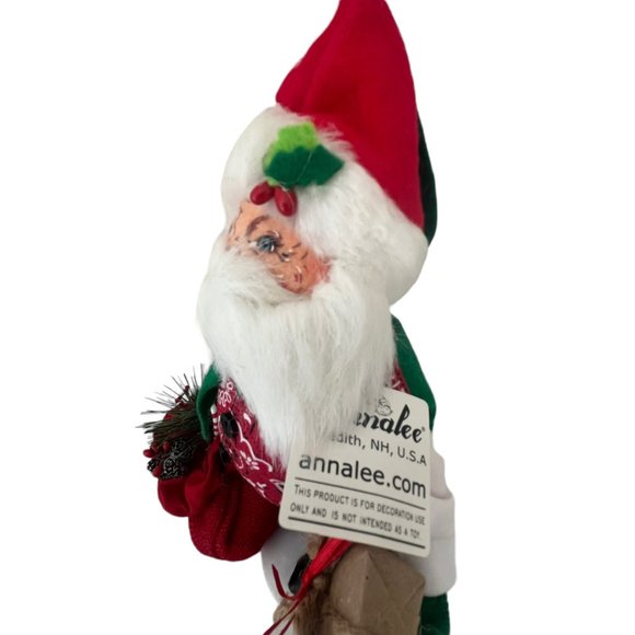 Annalee 9" Rustic Yuletide Santa & Sack W/Original Tag - Picture 13 of 16
